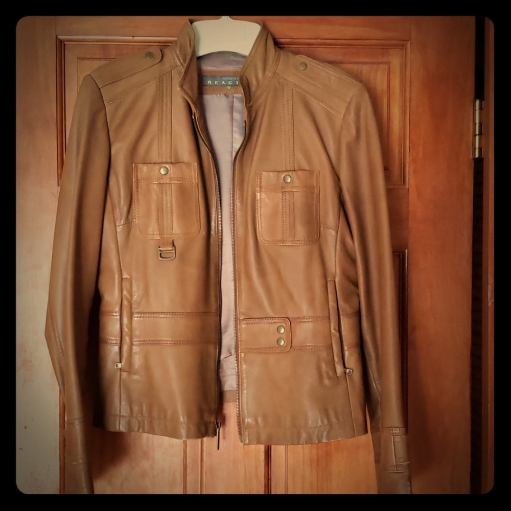 Kenneth Cole Reaction Leather Biker Jacket